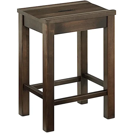 Casual Solid Wood Counter Stool